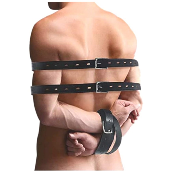 7 delar SM Sex Bondage Set, BDSM justerbara läderlinor - Perfet