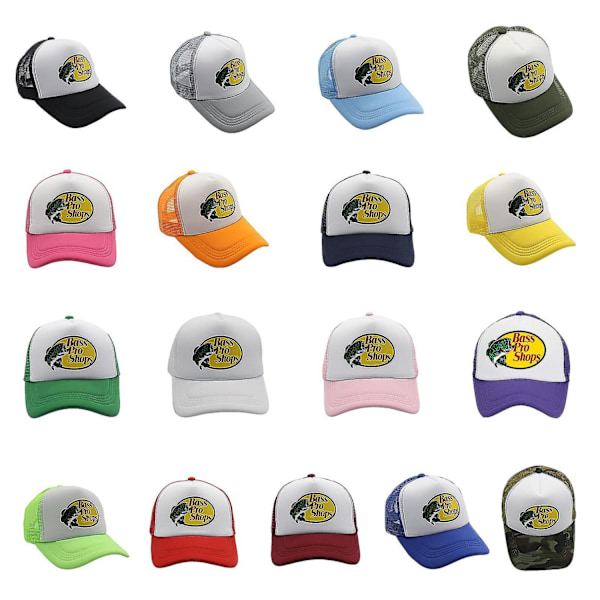 Bass Pro Shop ulkoilmahattu Trucker Mesh Cap - Miehille ja naisille Yksi koko sopii kaikille Snapback-suljin - Loistava metsästykseen ja kalastukseen - Perfet Yellow 0