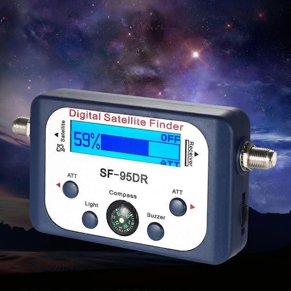 Digital satellitfinder satellitsignalmeter mini digital satellitsignalfindermeter med LCD-display digital satfinder med kompas - perfekt