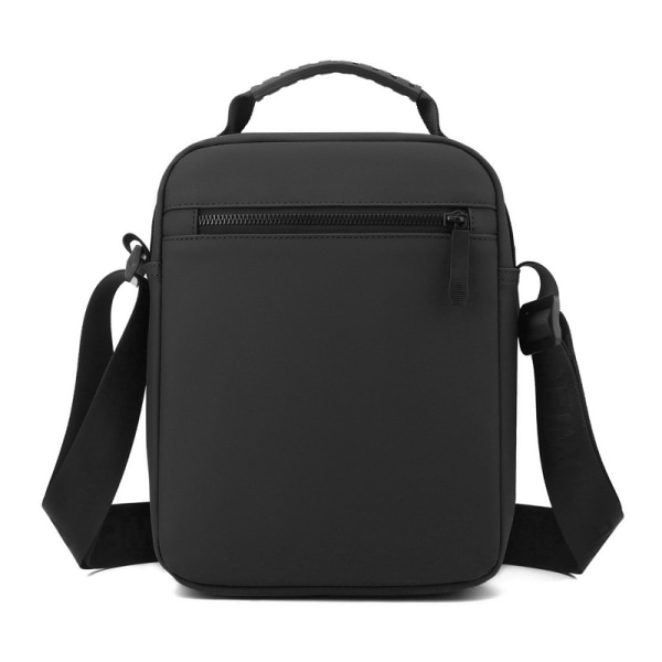 Liten Crossbody-veske i lerret for menn, liten skulder - Perfet black