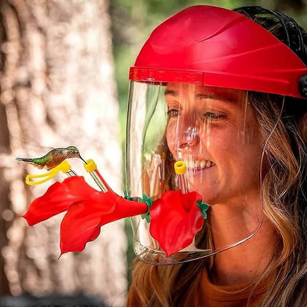 Plast Bærbar Kolibri Foder Slidstærk Fuglemad Holder Gave til Fugleelskere - Perfekt Regular