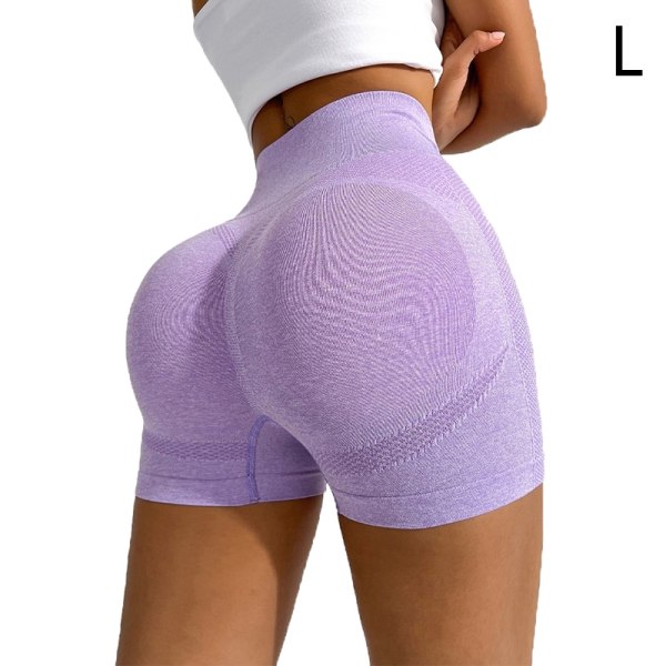 Shorts för kvinnor Träning Gym Shorts Scrunch Butt Booty Shorts Skims purple L