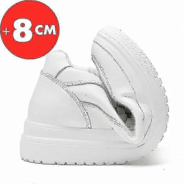 Lift Sneakers Herr Höjdökande Skor Innersula 8cm Vit Svart Högre Skor Herr Fritid Mode Sport Plus Storlek 36-44-Perfet black 36