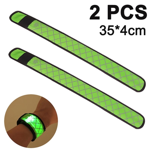 2ps for outdoor sports reflective belts, lightweight impact belts - Perfet green