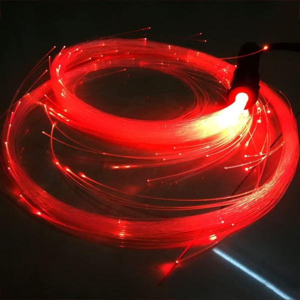 Fiberoptisk piska, dansflöde pixelpisk Super ljust ljus Rave Toy 40 Färgeffektläge 360° roterbar för dans, fest, ljusshow - perfekt