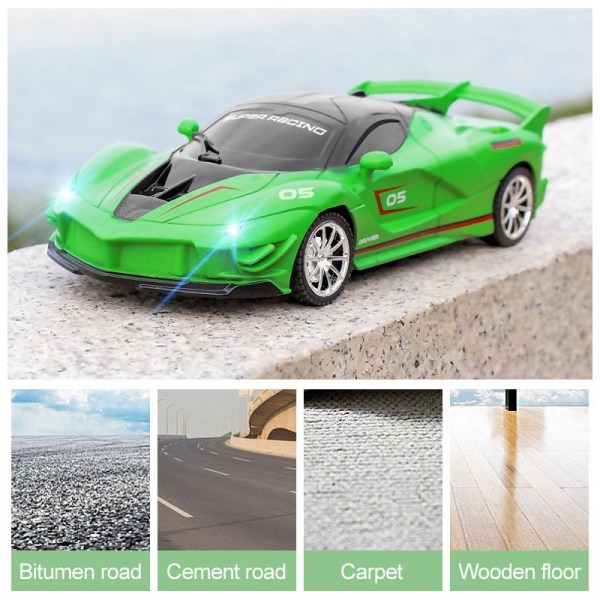 Radiofjernbetjening 1:18 RC sportsvogne Racing High Speed ​​​​Vehicle Drift Legetøj - Perfet Dark Khaki