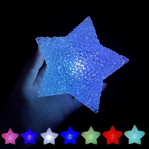 PVC Nattelys Stjerneformet Lys Barnegave til Ferie og Bursdag - Perfekt Red light-handheld 20CM