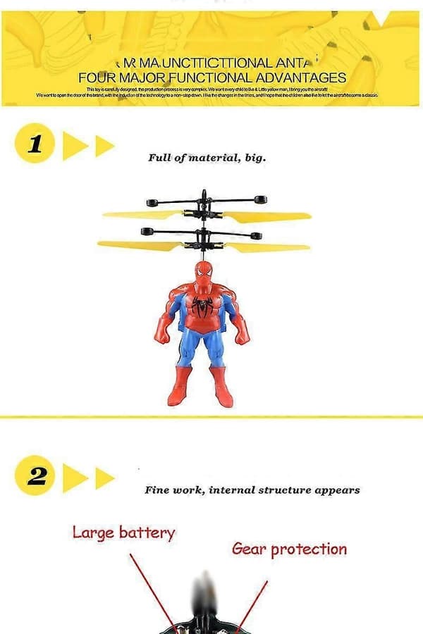 Spider-Man tegneseriefigur sensorfly svevende flygning