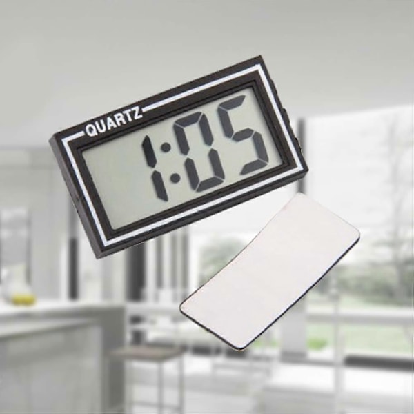 Digital LCD Dashboard Klocka Elektronisk Bords Tid Kalender med Ställ - Perfekt
