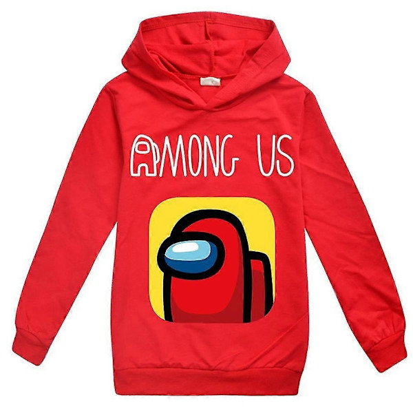Kids Among Us Spel Huvtröja Impostor Pullover Pojktröja Topp-Perfekt Red 15-16 Years