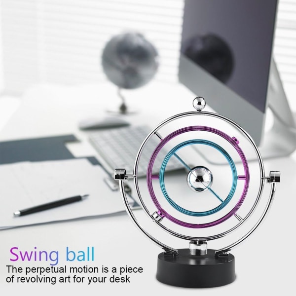 Electric Wiggler Swing Ball, Craft Linnunrata Taivaanvartalo Kineettinen Liike Orbital Electric Wiggler Newton Swing Ball Desk - Perfet