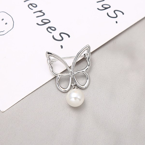 Metal Pearl Pendant Broche Simple Atmosphere Tøj Hat Decora - Perfet A7