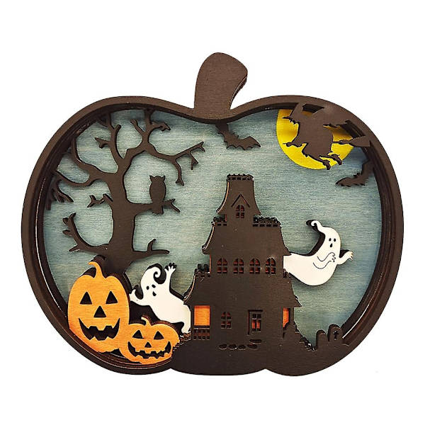 Halloween Gresskar Ornamenter Treskjæring Håndverk Fest Desktop Festival Hjemmekontor Hotell Hage Dekorasjon Rekvisitter Gresskar - Perfet