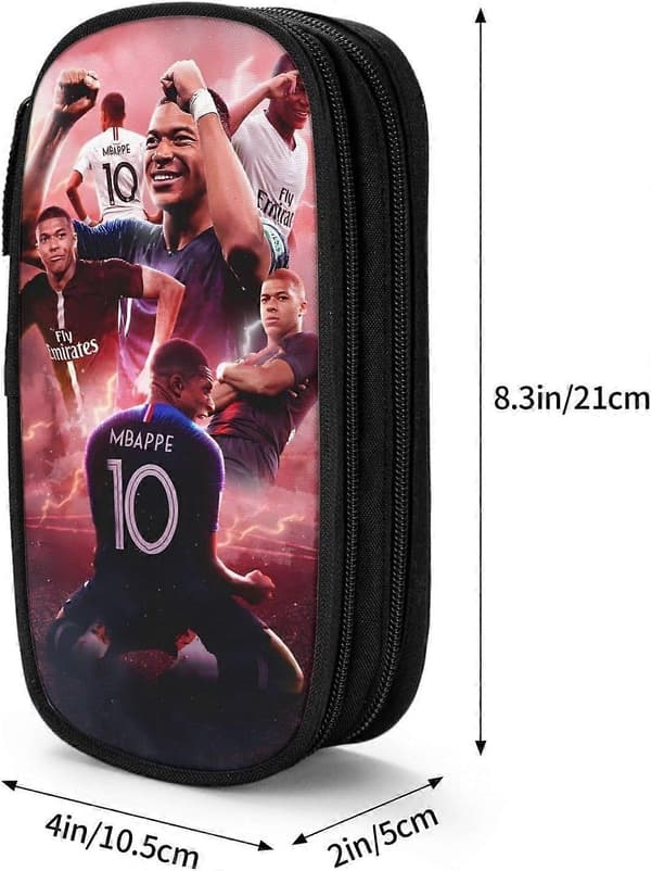 ASCEQ00A033 #7 Mbappe #10 Penalhus med stor kapacitet til kontor og skole, stor opbevaring, taske, pose, holder, makeuptaske - Perfekt