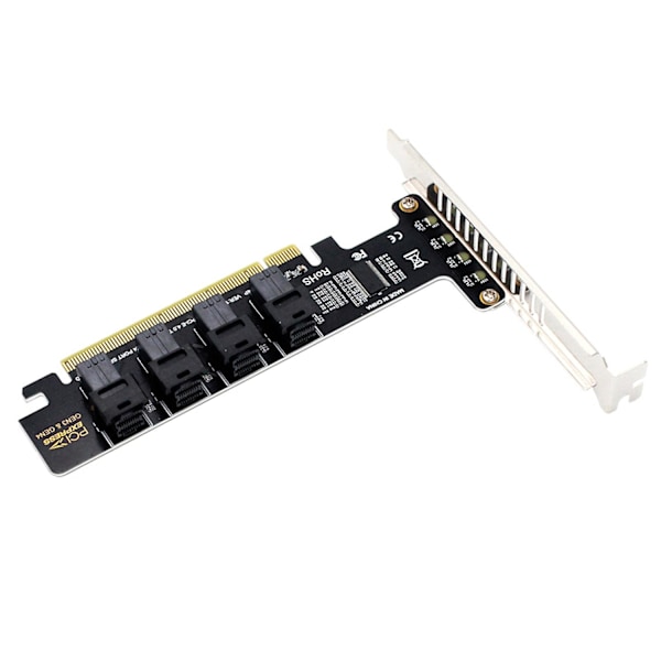 4.0 PCI-E X16 till 4-port SFF-8643 U.2 NVME expansionskort för SFF-8639-Perfet