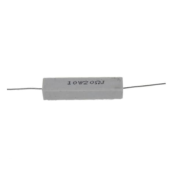 5x 10W 20 Ohm 5% Trådviklet Keramisk Cementmodstand 10 Watt-Perfet