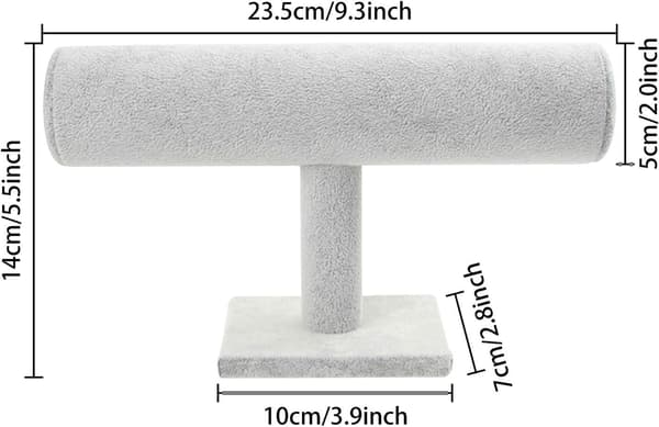 Armbandställ, sammetspannbandsställ, T-format displayställ, smyckesarmbandställ, pannbandsställ