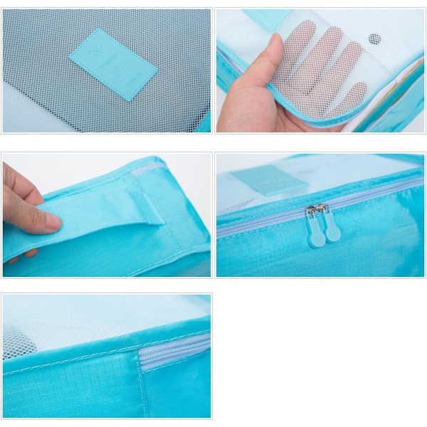 6 Pack Suitcase Organizer -matkalaukut (vesimeloninpunainen) - Perfet watermlelon red