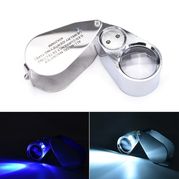 40X belyst LED-belyst smykker Luppforstørrelse - Perfet