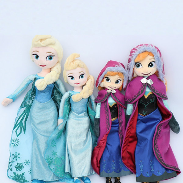 1 stk Frosne dukker sne dronning prinsesse fyldt plys - Perfet Elsa 50cm