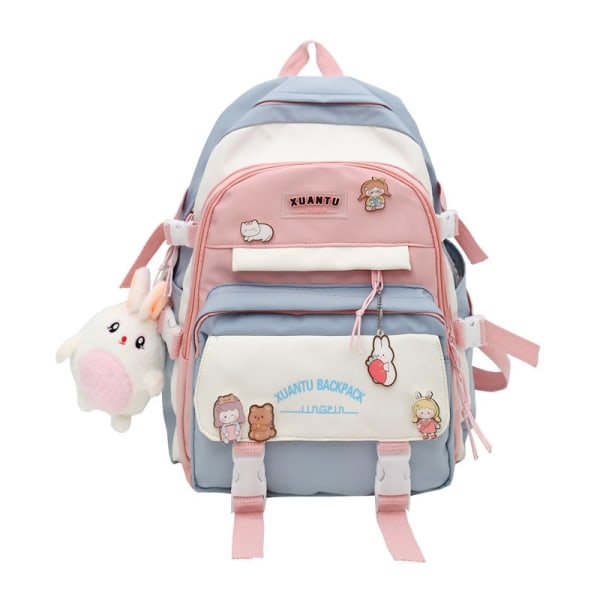 Kawaii Girls Backpack Girls Casual Ryggsäck Stor kapacitet Ryggsäck (blå) - Perfet blue