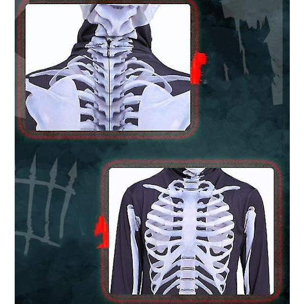 Halloween kostume skelet kostumer til børn og voksne - perfekt 140