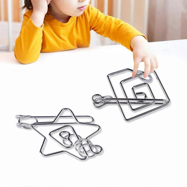 3D Puzzle Interlink Ringe Låst Op Spænde Labyrint Legetøj Dekomprimerende Rustfrit Metal Ringe Fidgets Hjernevrider til Studerende-Perfekt big gourd
