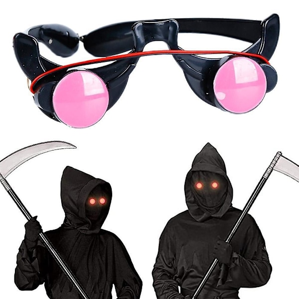 1pc LED Luminous Glow Glasses Funny Red Eyes Cosplay Accessories Party-Perfet