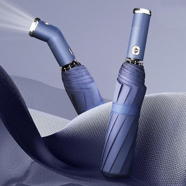 vindtätt Led Sun & Rain Paraply Helautomatiska 10 Ribs paraplyer - Perfet