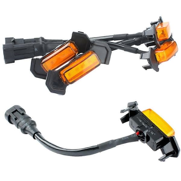 Kompatibel med 2016 -2020 Front Grill Belysning LED Grill Lys Kit 4 STK (Amber Shell Gult Lys)-Perfet