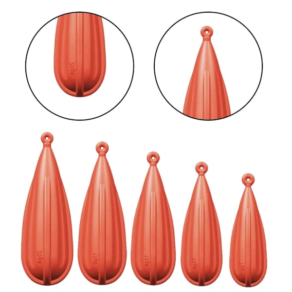 Fiskeövningspluggar Slitstarka Kastpluggar för Lekplats Gård Gräsmatta Orange 5st-Perfet Orange 5pcs
