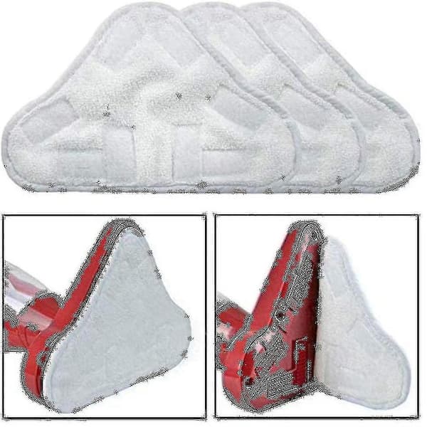 10-pack Ersättnings Mikrofiber Ångmoppdukar för H2o Mop X5 Triangulär Drag- Perfekt