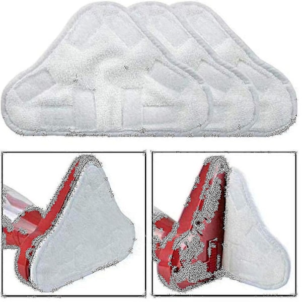 10-pak Erstatnings Mikrofiber Dampmoppe Klude til H2o Mop X5 Trekantet Moppe - Perfekt