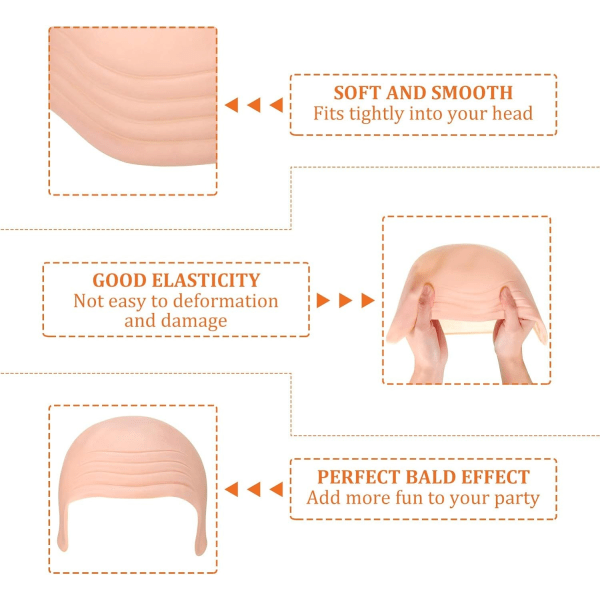 Bald cap skallig tjock latex cap peruk cap - Perfet