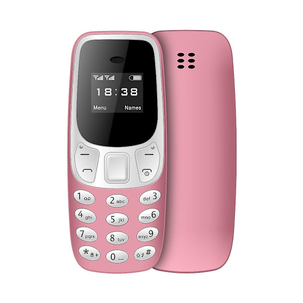 Servo Bm10 Mini Mobiltelefon 2 Sim-kort Bluetooth-hodetelefoner Stemmeveksler Lydopptak med lav stråling Liten mobiltelefon - Perfet Pink