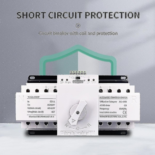 4p 63a Mcb Typ Dubbel Ström Automatisk Omkopplare Ats-Perfet 2  input 1 output
