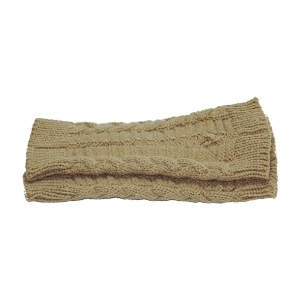 Käsivarrenlämmittimet neulotut, sormettomat ja lyhyet - [20cm] - Ranteet - Perfet Sand