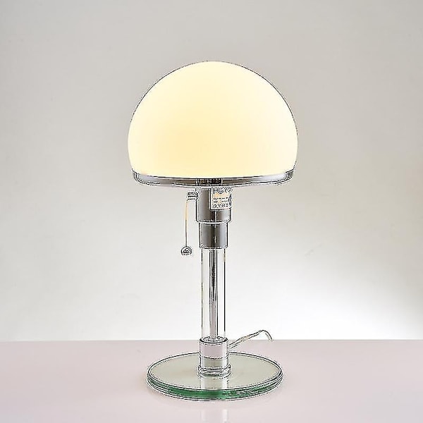 Soveværelses Bedside LED Bordlampe Designer Bauhaus Lampe Enkel Glas Bordlampe til Stue Unik Belysning Høj Kvalitet-Perfet Glass Base US PLUG