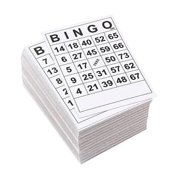Klassiske bingokort 0-75 Sjovt familiekortspil Bingobilletter spil for familie voksne børn - perfekt