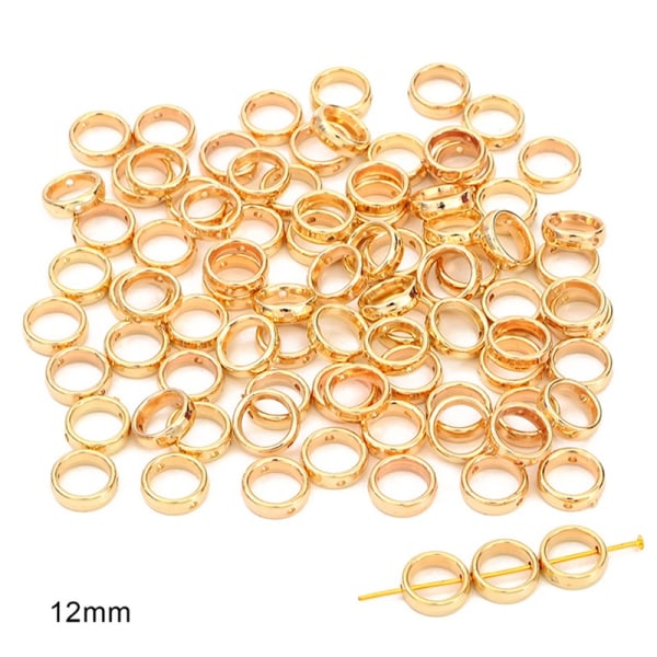 50 stk. To hull CCB Beads Ramme Spacer Beads DIY Halskjede Armbånd - Perfet M