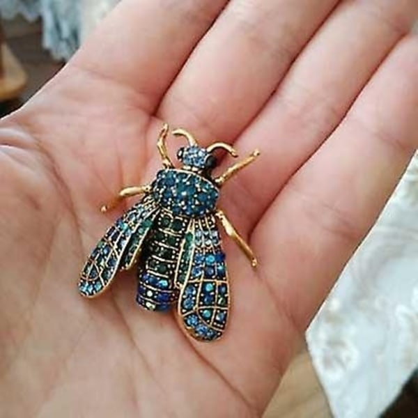 insekt Rhinestone Pin Scarf Clip Smycken Brosch Damer - Perfet
