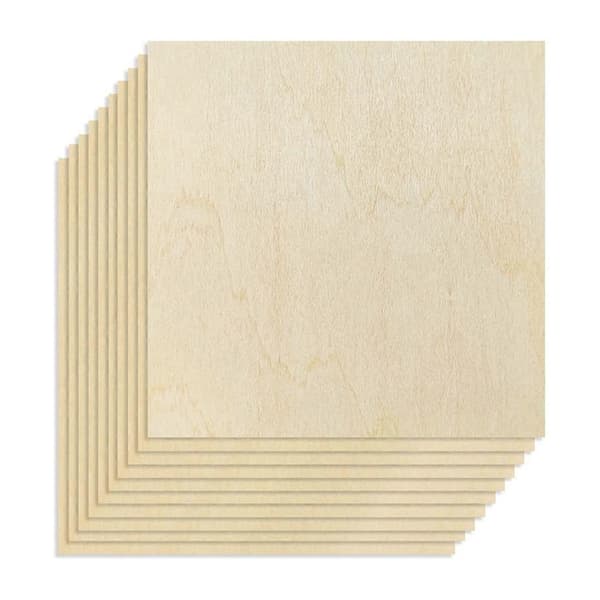 10 stk. 20X20X0,2 cm Lindetræsplader Ubehandlet Træplade, Rektangulær Tom Træ, Træudskæringer til-Perfet