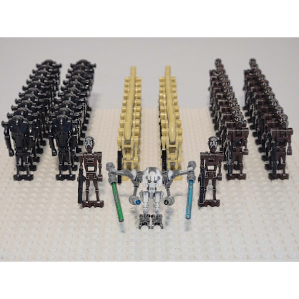 2024 Star Wars Battle Droids Army Anpassat Set 63 delar Kommando Droider Super Battle Droids-Perfekt