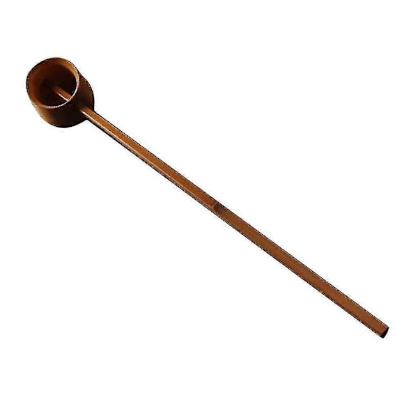Japansk teceremoni Långt skaft Sked Bambu Vattenhämtare Bambu Vatten Kalebass Skopa Dipper-Perfet N402