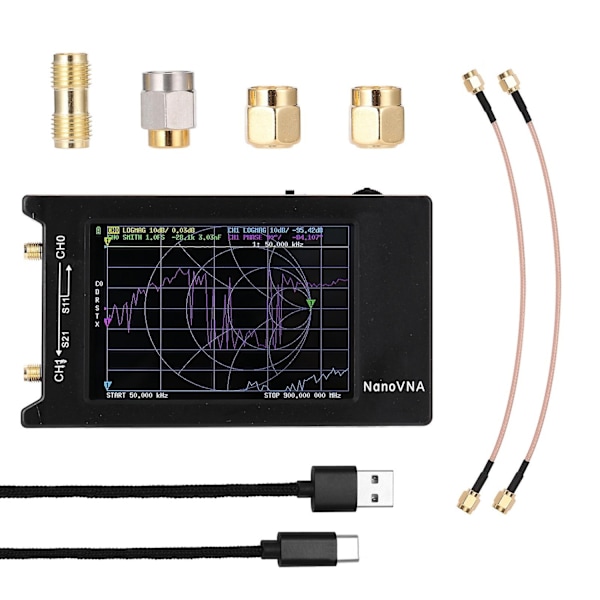 Nanovna-h4 4  Lcd 50khz~1.5ghz Vna Hf Vhf Uhf Uv Vektornettverksanalysator Eunyny-Perfet