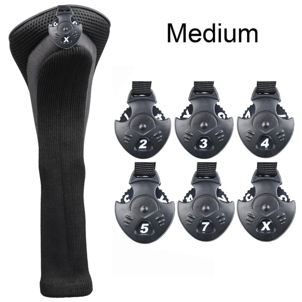 Golfmailan päänsuojussarja Set 1/3/5 Fairway Woods Headcover pitkä kaula - Snngv - Perfet black