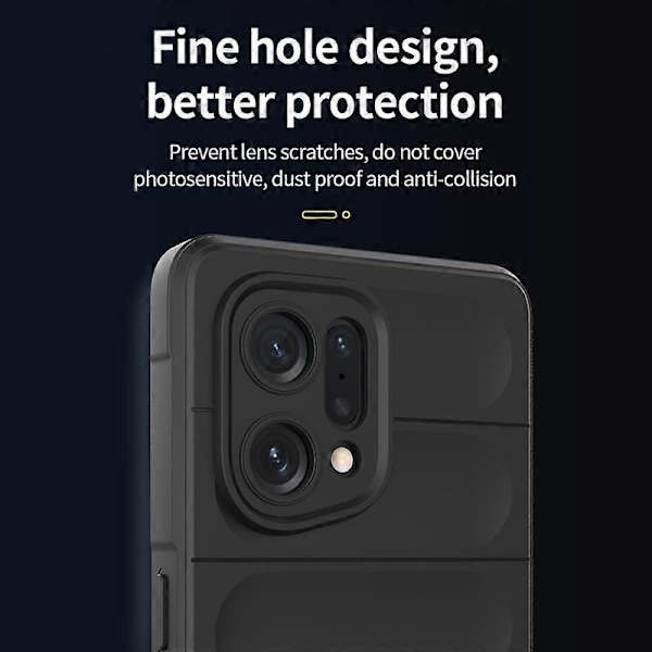 för Oppo Find X5 Stötsäkert Flexibelt Mjukt TPU Halkfritt Kant Mobiltelefon Skydd Robust Baksida - Perfet Red