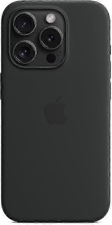 Kompatibel med Apple iPhone 15 Pro Silikone Cover med MagSafe-Perfekt Black