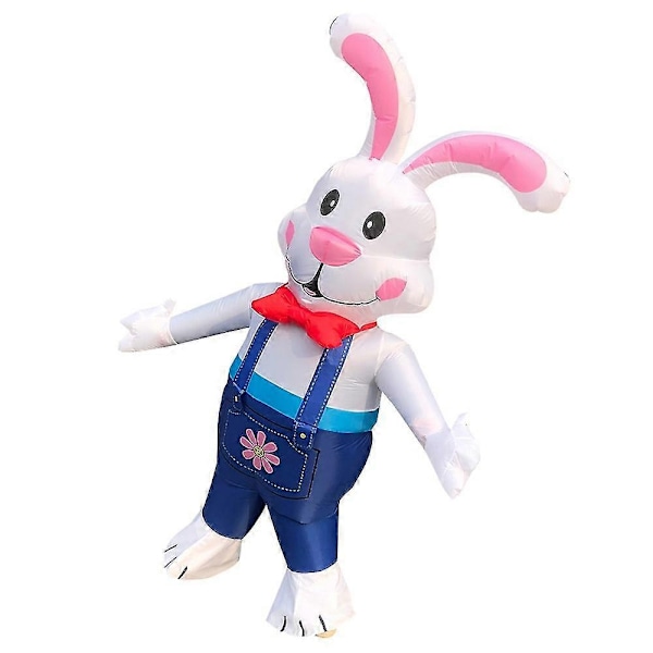 Vuxen Kanin Uppblåsbar Kostym Anime Påskhare Cosplay Kostym Halloween Kostymer för Kvinnor Party Rollspel Lämplig för 150-190cm-Perfet Pink White