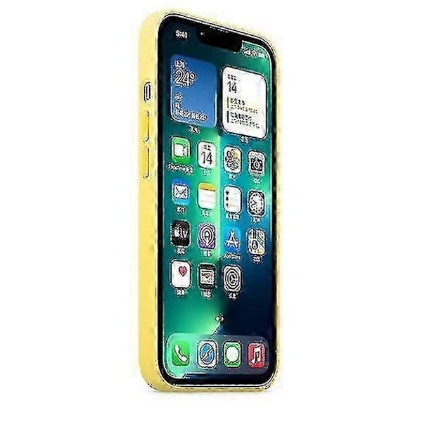 Silikonetui Kompatibelt med iPhone 13 Pro Max - Forbedret Beskyttelse med MagSafe-kompatibilitet - Perfekt Lemon Zest